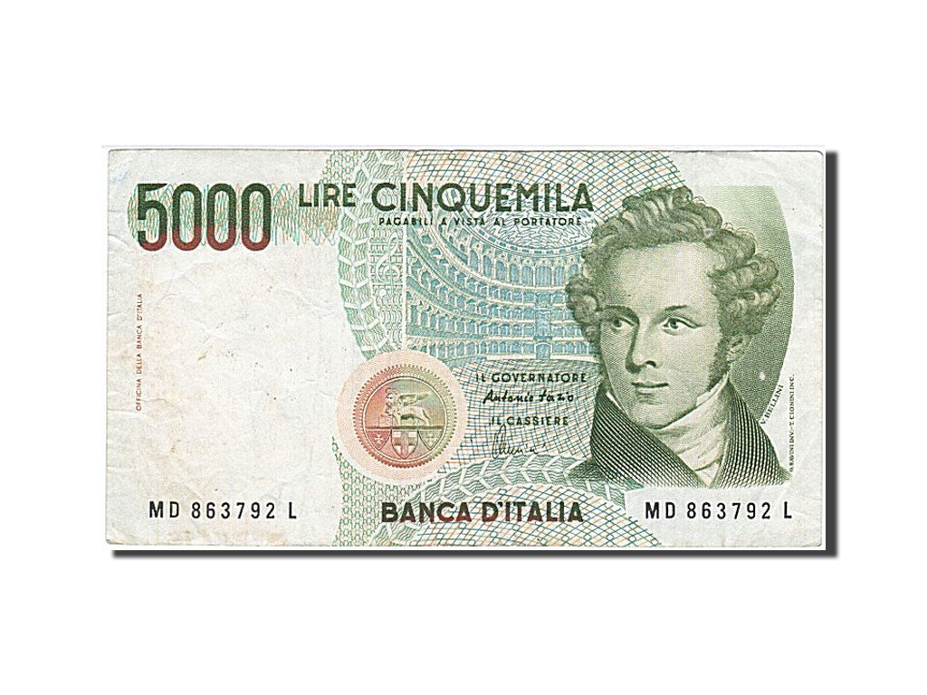 Geldschein, Italien, 5000 Lire, 1985, 1985-01-04, S