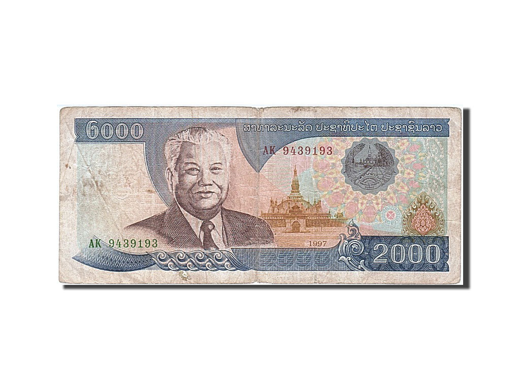 Banconote, Laos, 2000 Kip, 1997, B