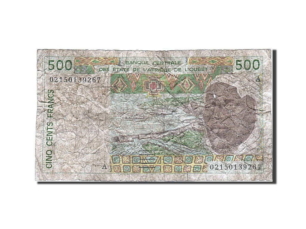 Banknote, West African States, 500 Francs, 2002, VG(8-10)