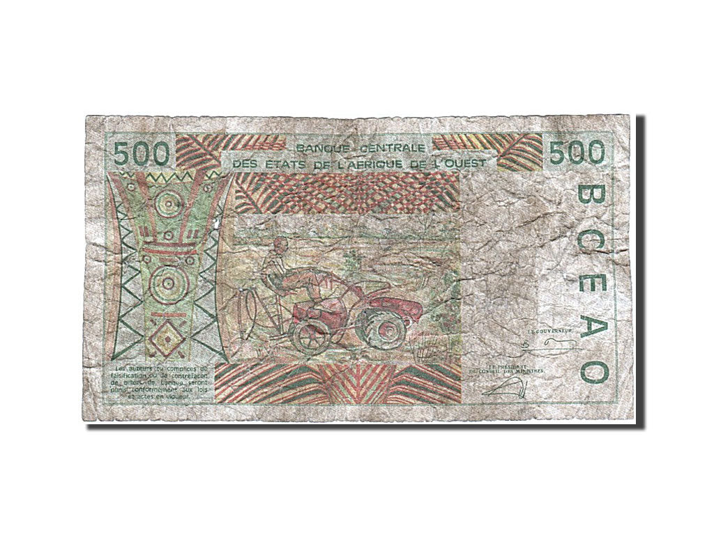 Banknote, West African States, 500 Francs, 2002, VG(8-10)