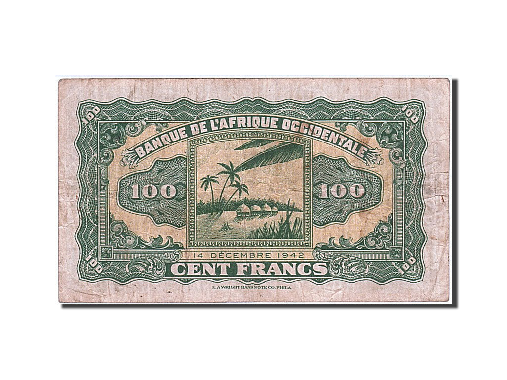 Banknote, French West Africa, 100 Francs, 1942, 1942-12-14, EF(40-45)