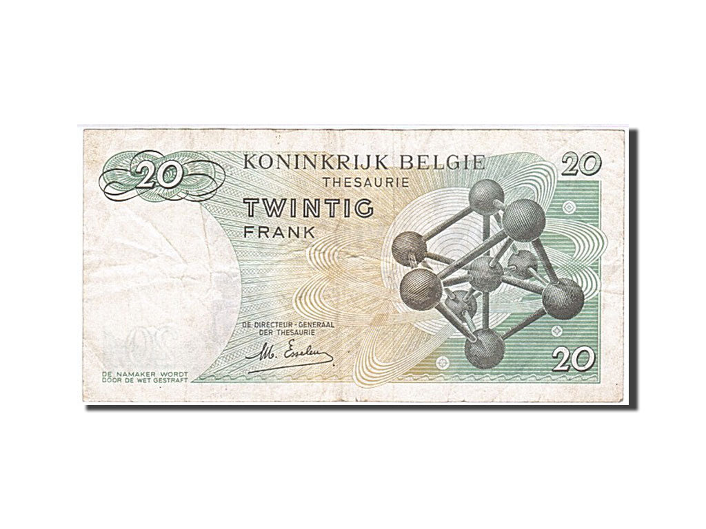 Banknot, Belgia, 20 Francs, 1964, 1964-06-15, EF(40-45)