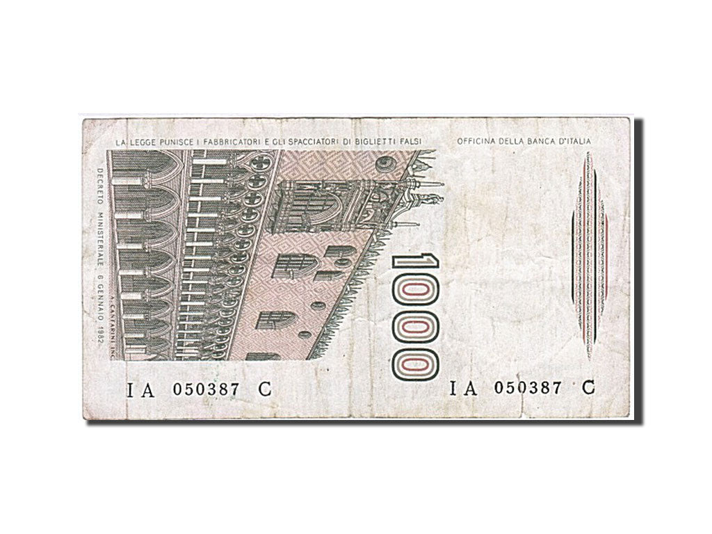 Banknote, Italy, 1000 Lire, 1982, 1982-01-06, VF(30-35)