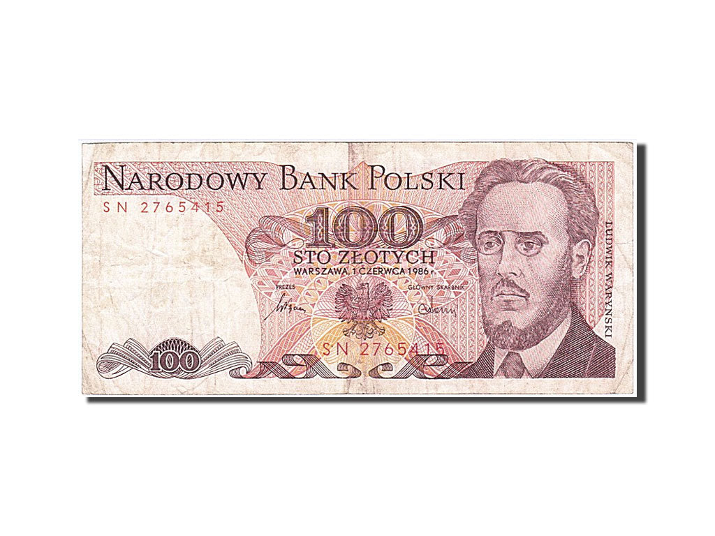 Billet, Pologne, 100 Zlotych, 1986, 1986-06-01, TTB