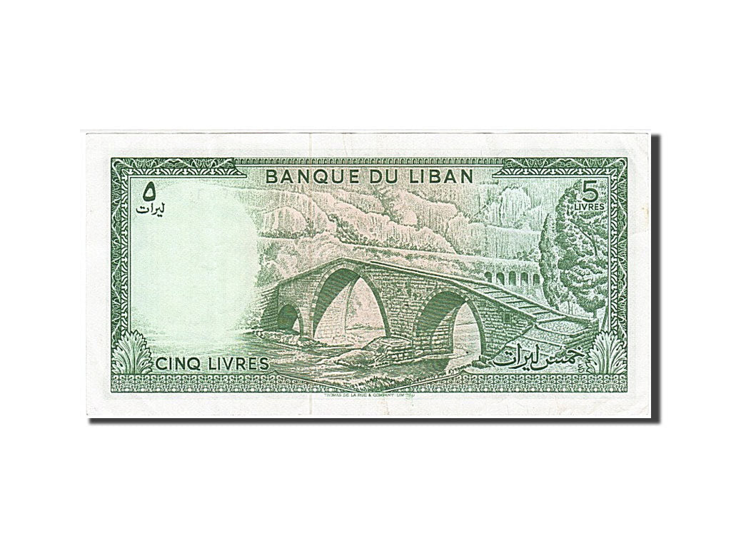 Billet, Lebanon, 5 Livres, 1986, TTB+