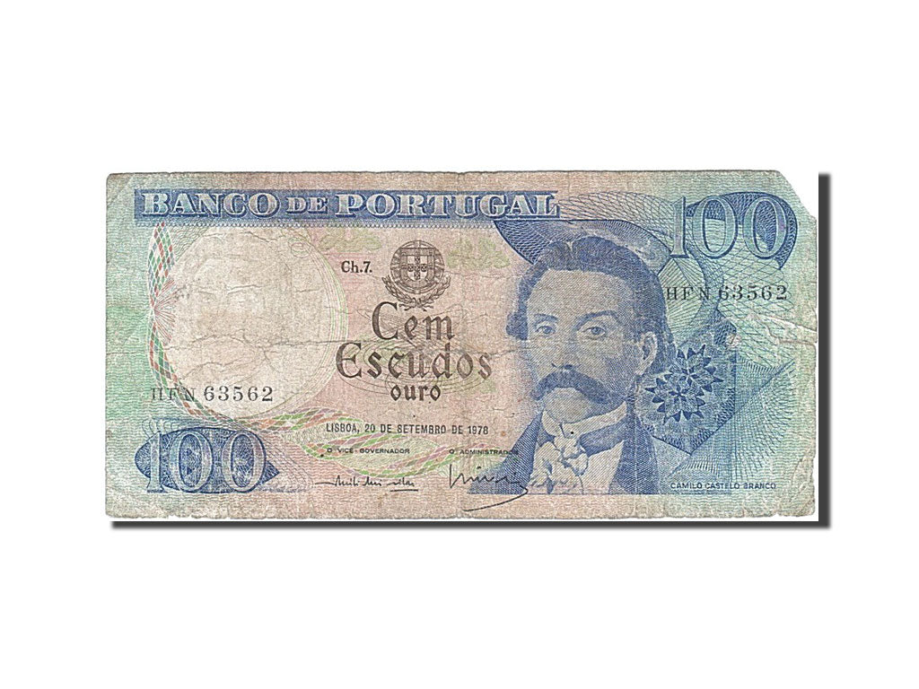Banknote, Portugal, 100 Escudos, 1978, 1978-09-20, VG(8-10)