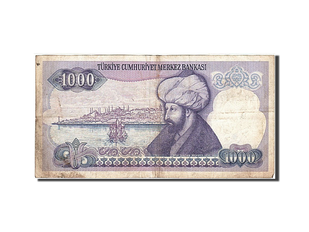 Banconote, Turchia, 1000 Lira, 1986, B+