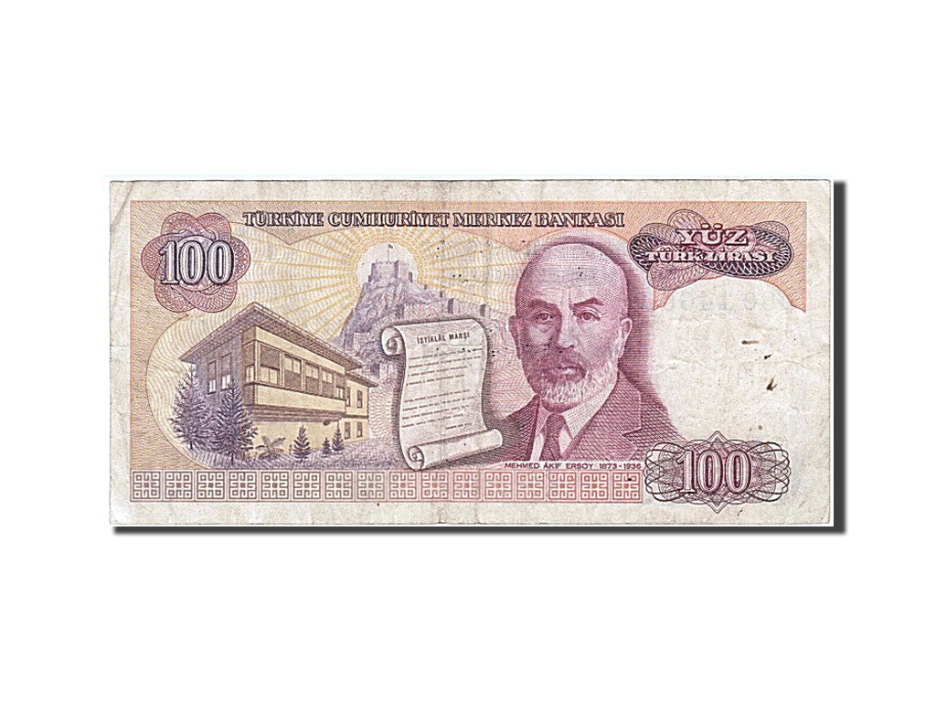 Billete, 100 Lira, Turquía, MBC