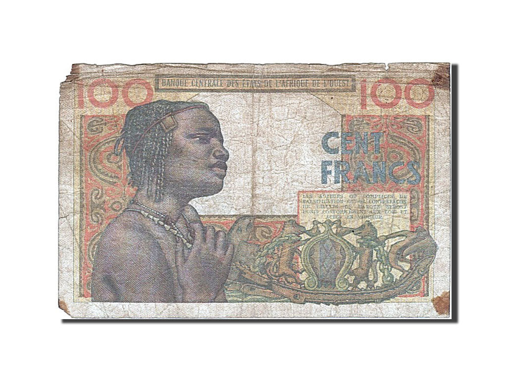 Banknote, West African States, 100 Francs, 1961, 1961-03-20, VG(8-10)