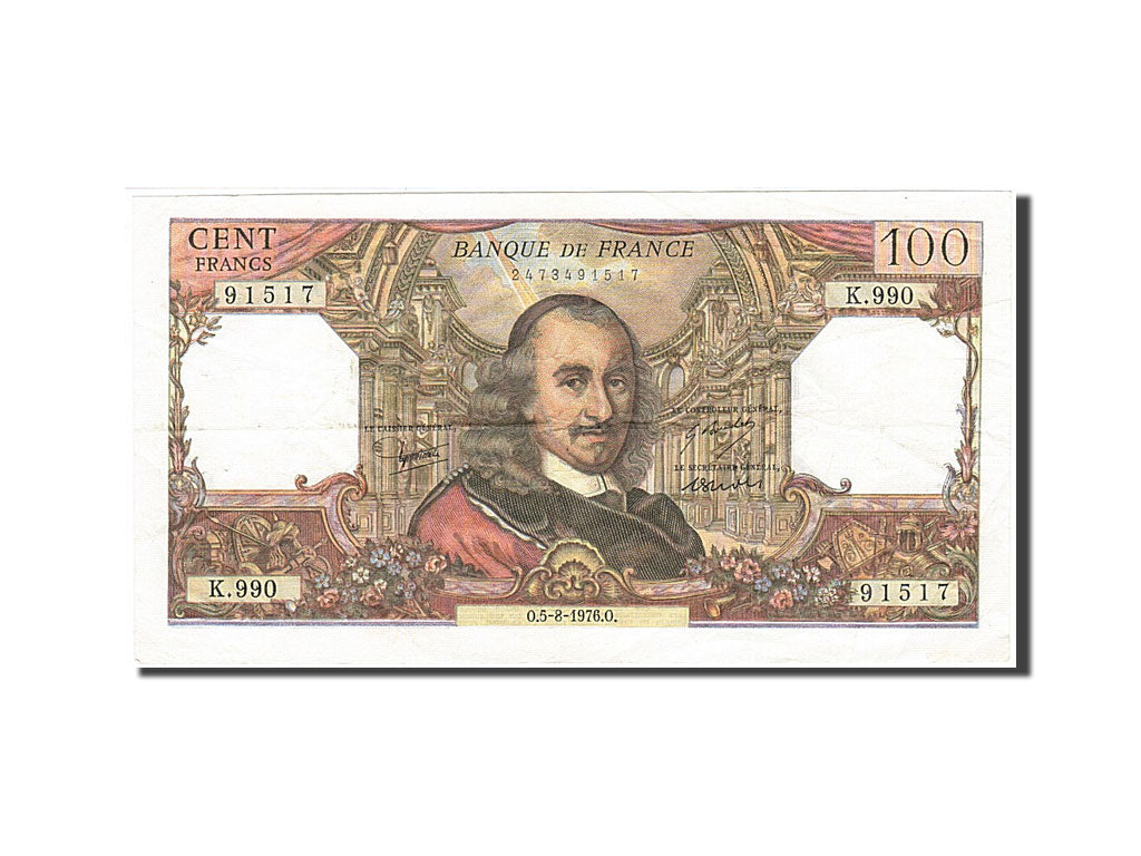 Banknot, Francja, 100 Francs, Corneille, 1976, 1976-08-05, EF(40-45)