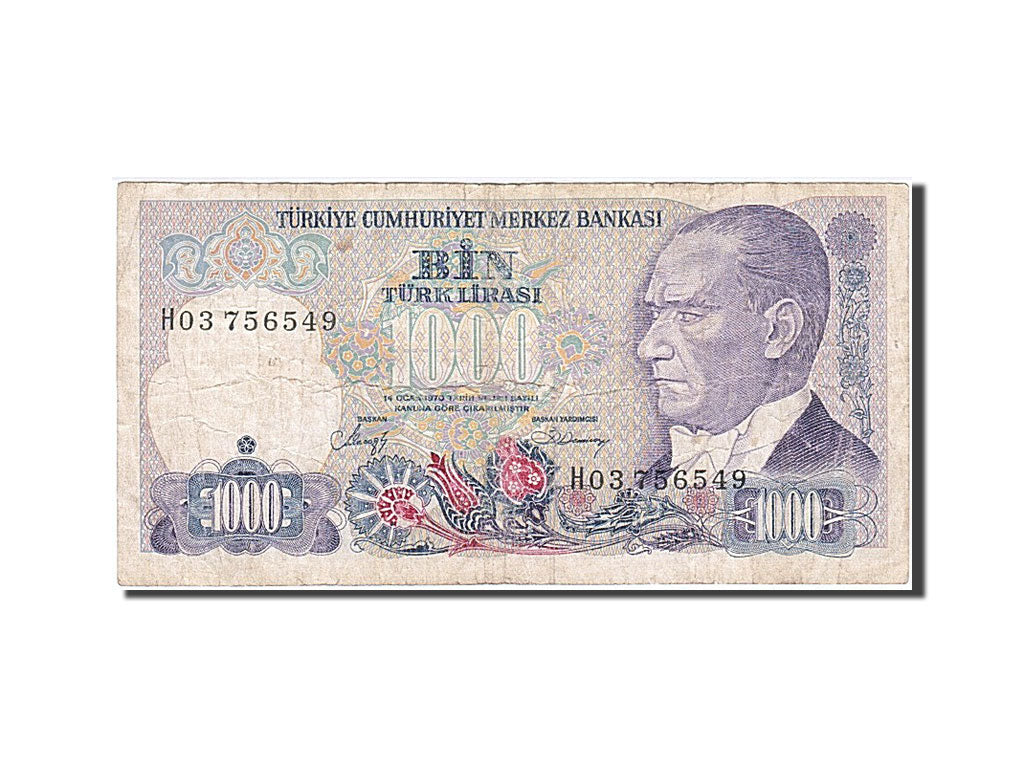 Billet, Turquie, 1000 Lira, 1986, TB