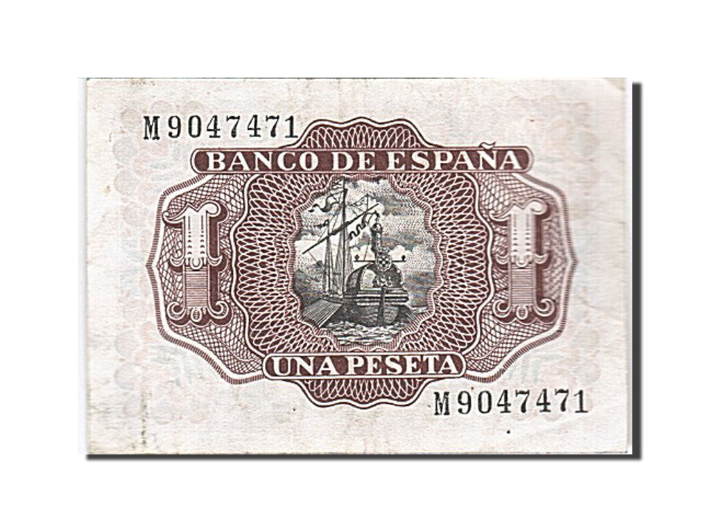 Banknote, Spain, 1 Peseta, 1953, 1953-07-22, AU(50-53)