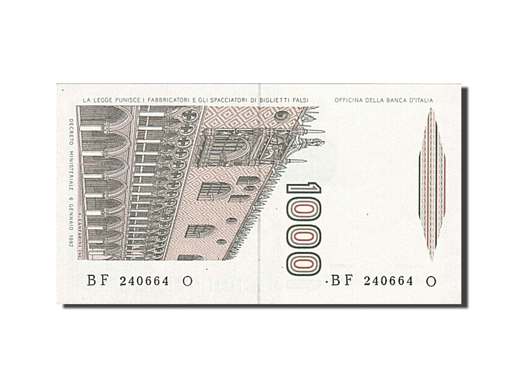 Banknote, Italy, 1000 Lire, 1982, 1982-01-06, UNC(65-70)