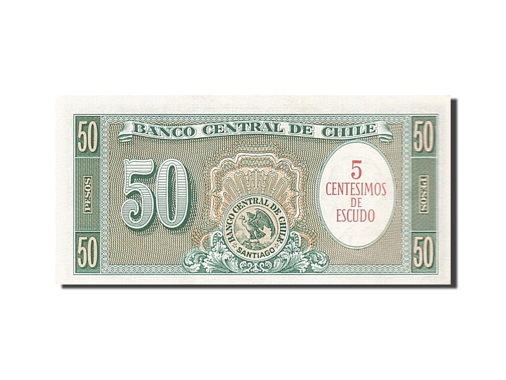 Billet, Chile, 5 Centesimos on 50 Pesos, 1960, SPL