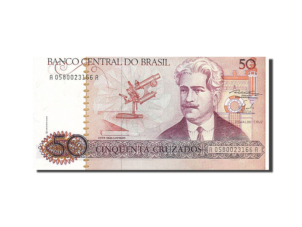 Banknote, Brazil, 50 Cruzados, 1986, UNC(65-70)