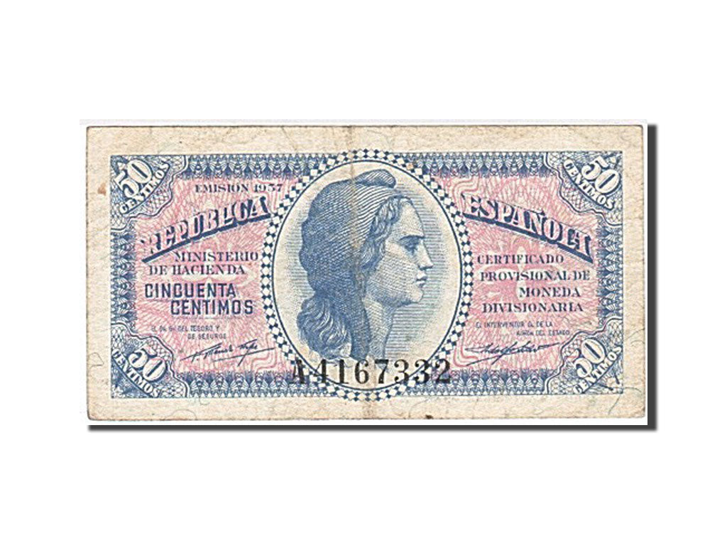 Banknote, Spain, 50 Centimos, 1937, EF(40-45)