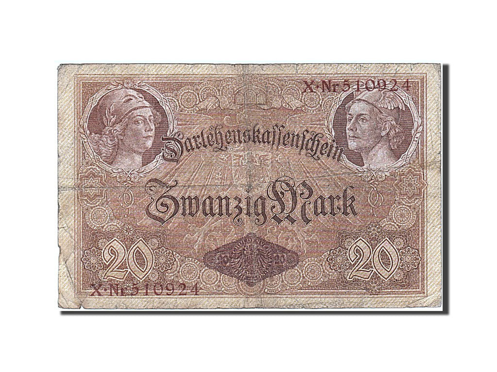 Geldschein, Deutschland, 20 Mark, 1914, 1914-08-08, S