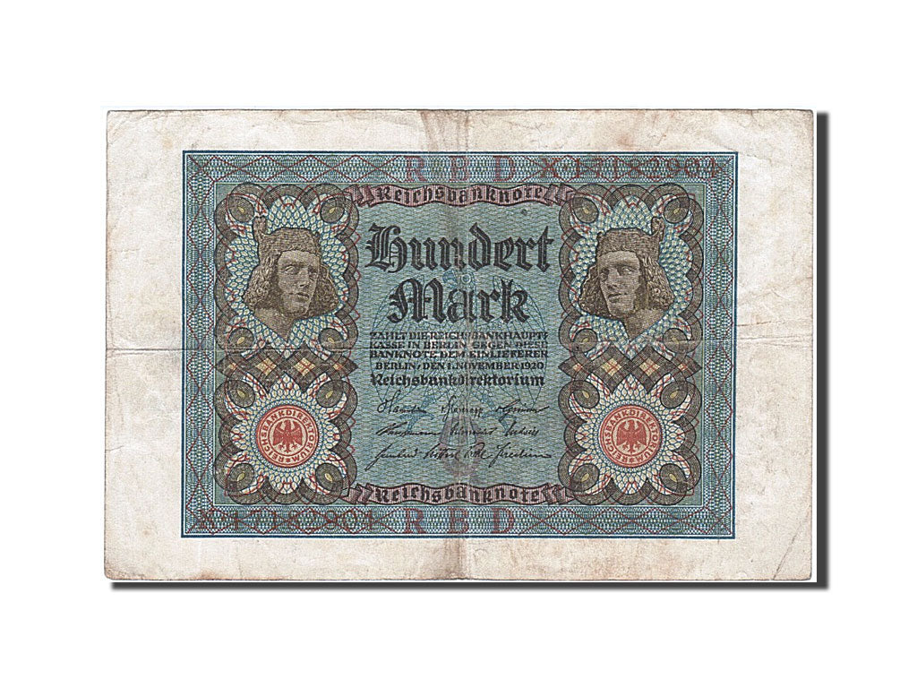 Banknote, Germany, 100 Mark, 1920, 1920-11-01, VF(30-35)