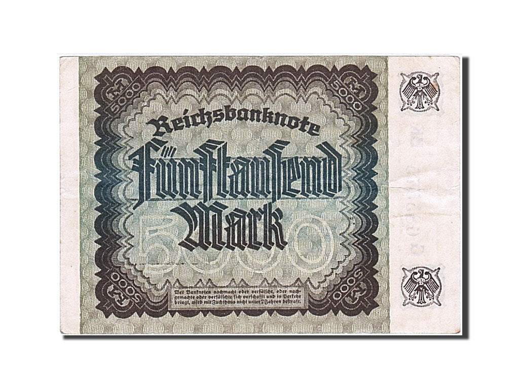 Banconote, Germania, 5000 Mark, 1922, 1922-12-02, SPL-