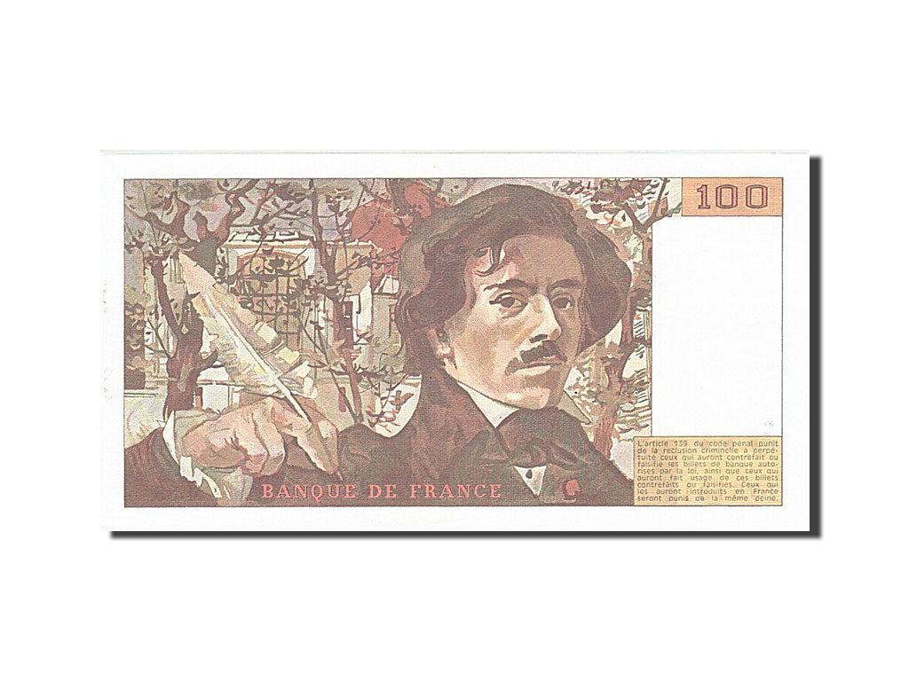 Banknot, Francja, 100 Francs, Delacroix, 1984, UNC(65-70), Fayette:69.8b