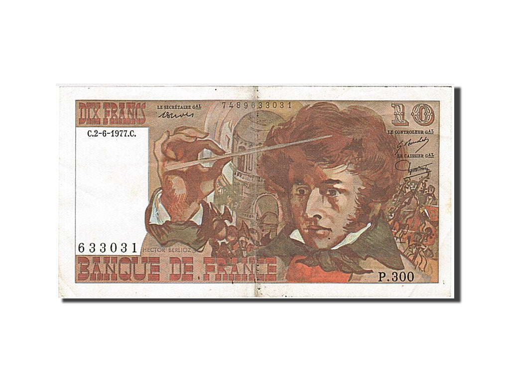 Billete, Francia, 10 Francs, 10 F 1972-1978 ''Berlioz'', 1977, 1977-06-02, MBC+