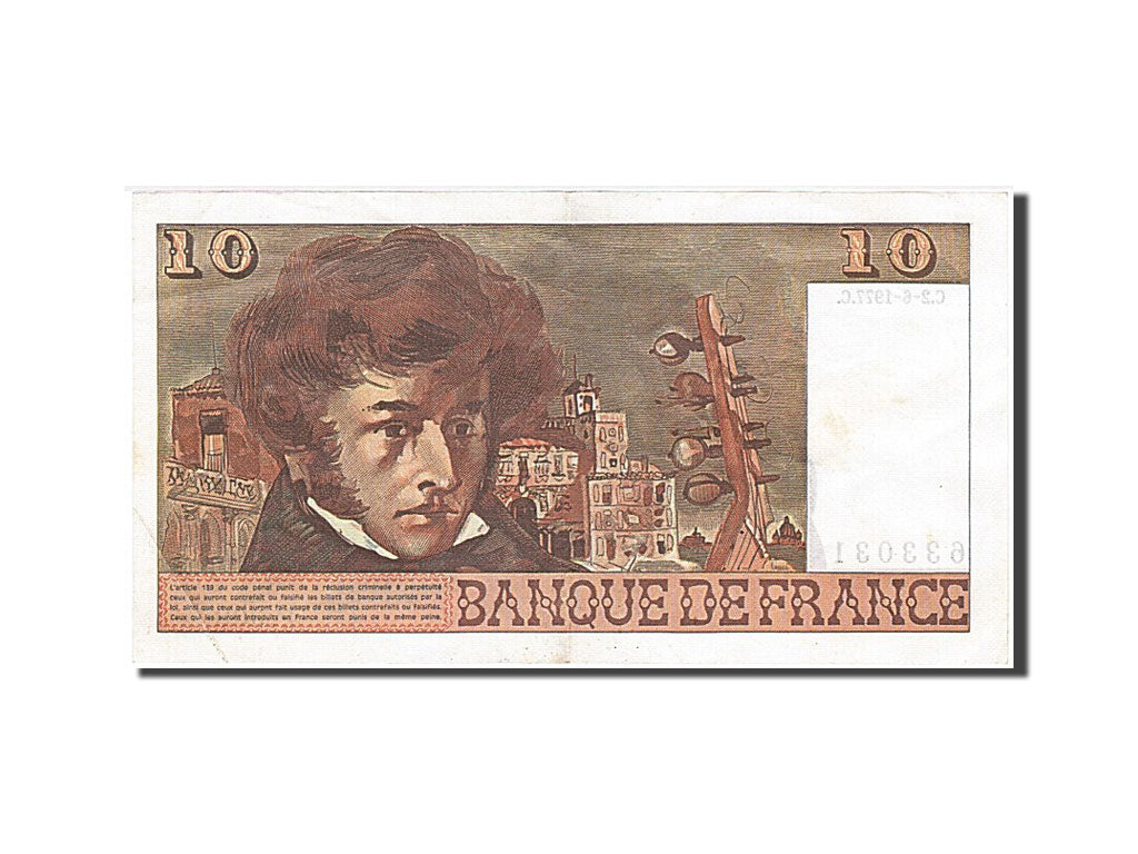 Billete, Francia, 10 Francs, 10 F 1972-1978 ''Berlioz'', 1977, 1977-06-02, MBC+