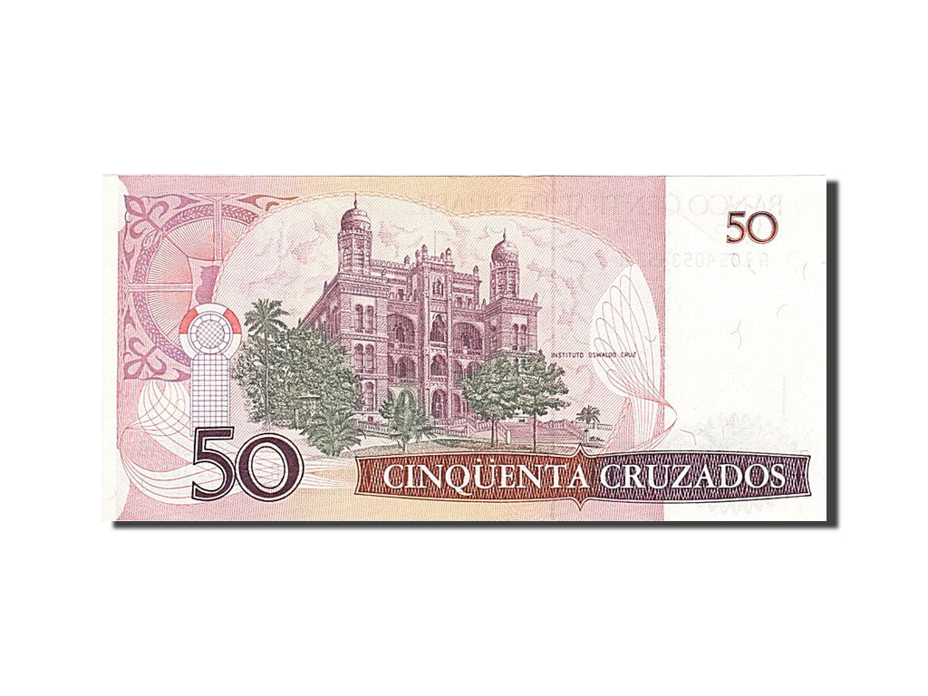 Banknote, Brazil, 50 Cruzados, 1986, AU(55-58)