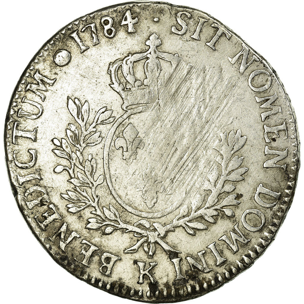 France, Louis XVI, Ecu, Écu aux branches d'olivier, 1784, Bordeaux, Silver