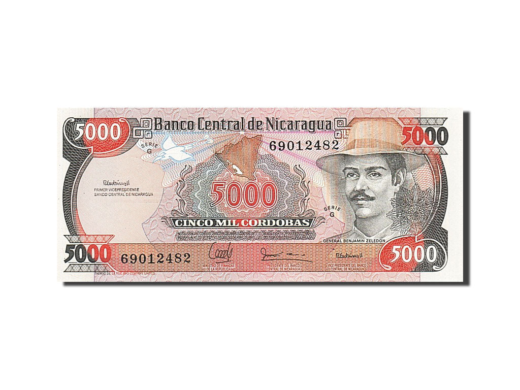 Banknot, Nicaragua, 5000 Cordobas, 1987, UNC(63)