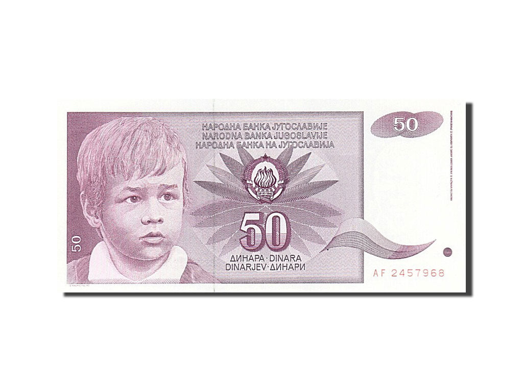 Biljet, Joegoslaviëe, 50 Dinara, 1990, 1990-06-01, SPL