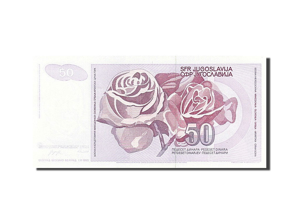 Biljet, Joegoslaviëe, 50 Dinara, 1990, 1990-06-01, SPL