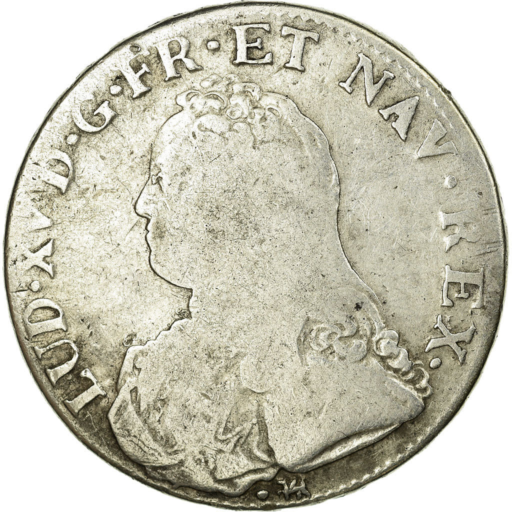 France, Louis XV, Ecu, Écu aux branches d'olivier, 1735, La Rochelle, Silver