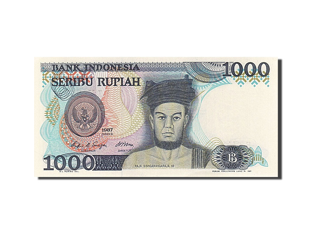 Geldschein, Indonesien, 1000 Rupiah, 1987, UNZ-