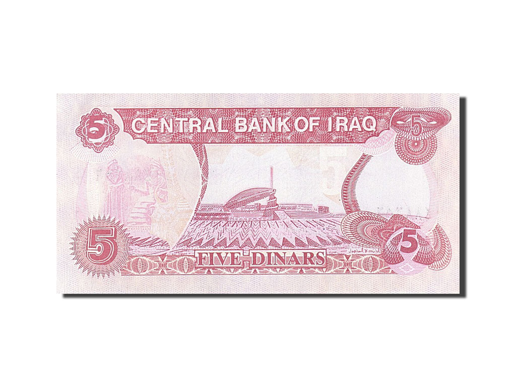 Billet, Iraq, 5 Dinars, 1992, SPL