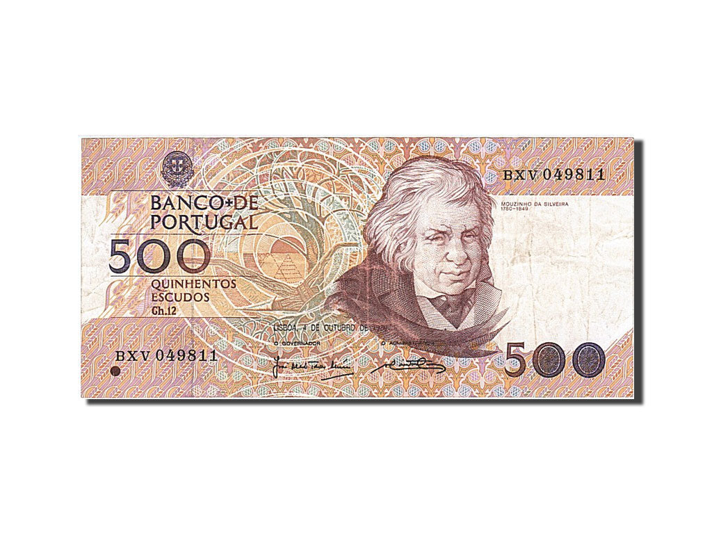 Banknote, Portugal, 500 Escudos, 1989, 1989-10-04, VF(20-25)