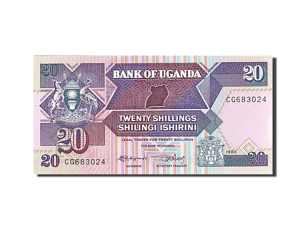 Banknote, Uganda, 20 Shillings, 1988, UNC(63)
