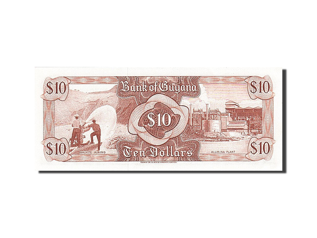 Biljet, Guyana, 10 Dollars, 1992, SPL