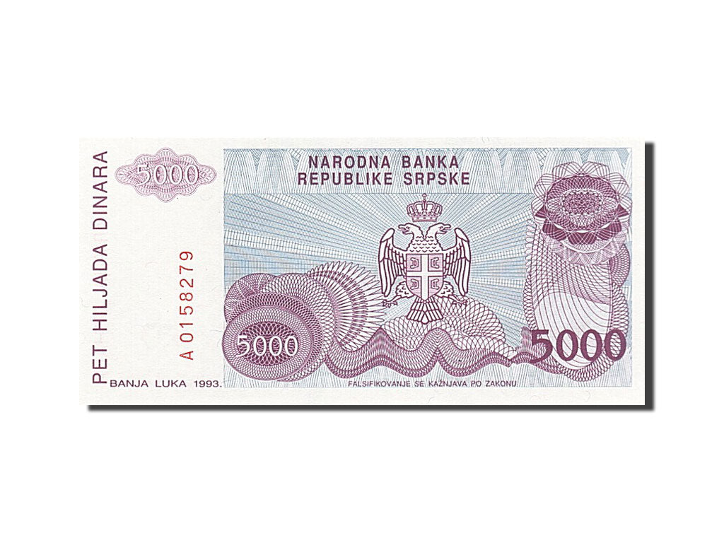 Banknote, Bosnia - Herzegovina, 5000 Dinara, 1993, UNC(65-70)