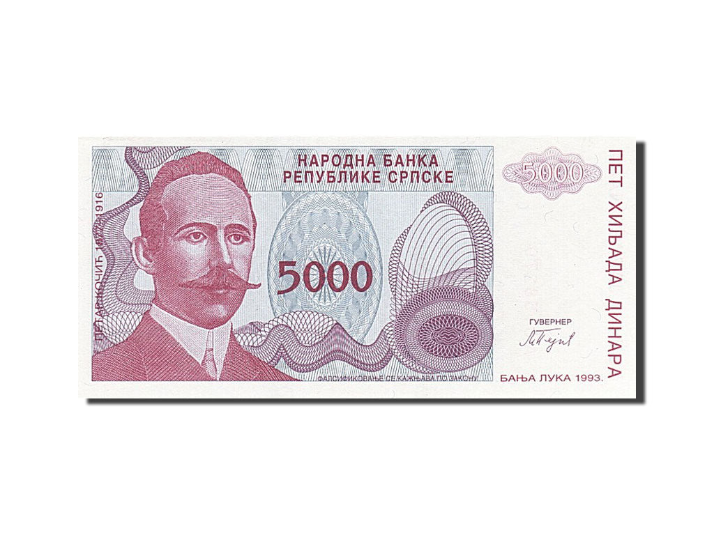 Banknote, Bosnia - Herzegovina, 5000 Dinara, 1993, UNC(65-70)