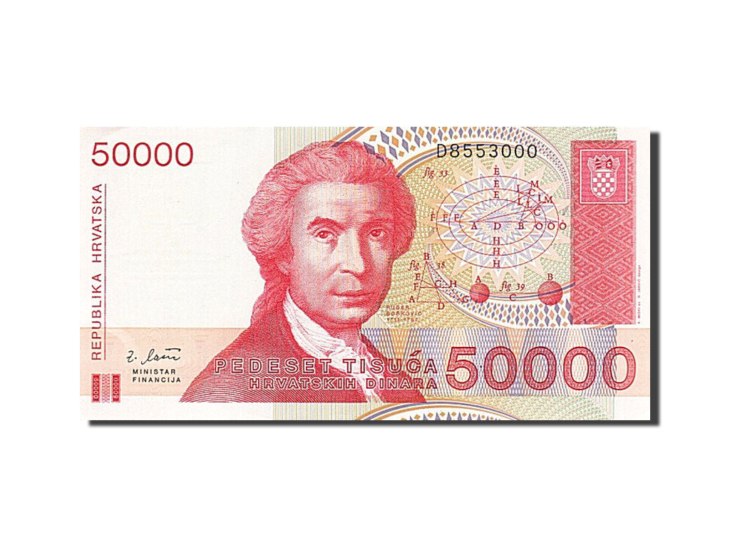 Banknote, Croatia, 50,000 Dinara, 1993, 1993-05-30, UNC(63)