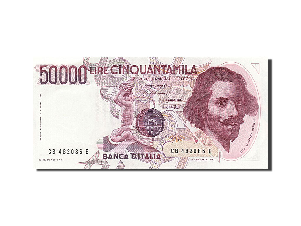 Biljet, Italië, 50,000 Lire, 1984, 1984-02-06, SUP