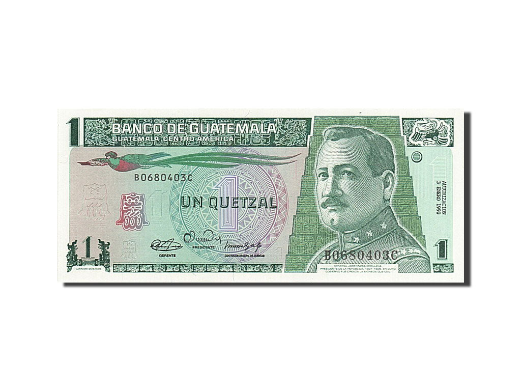 Geldschein, Guatemala, 1 Quetzal, 1990, 1990-01-03, UNZ-