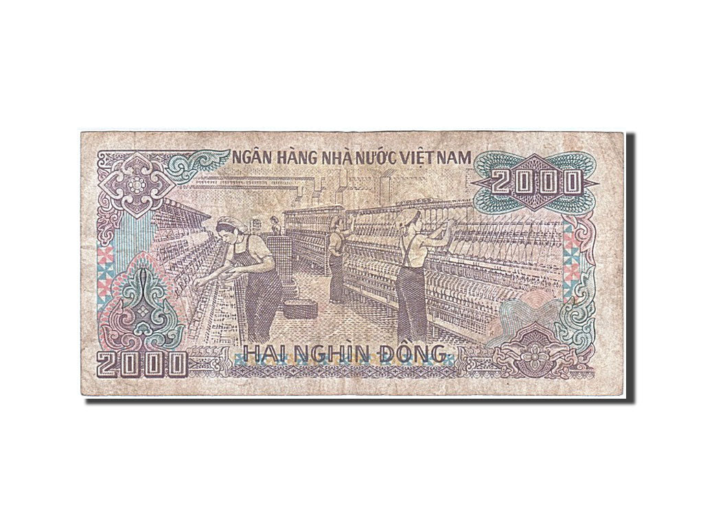 Banknote, Vietnam, 2000 Dông, 1988, VF(30-35)