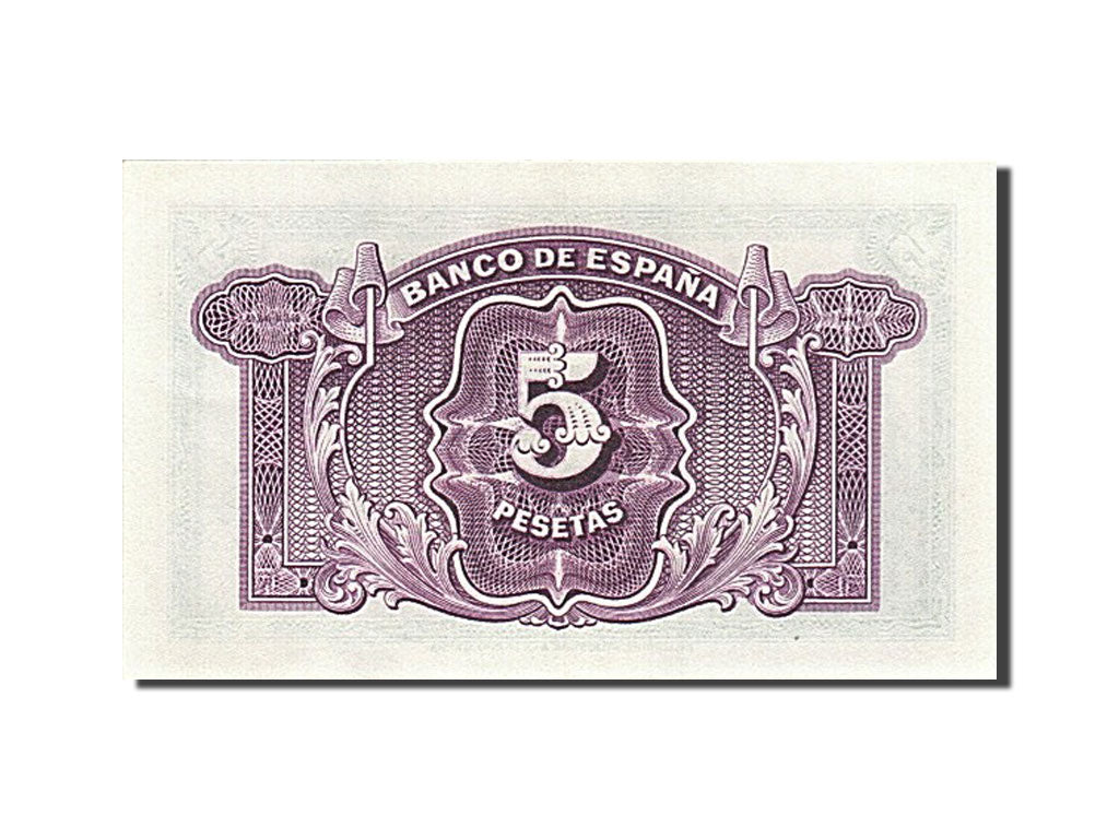 Biljet, Spanje, 5 Pesetas, 1935, SPL