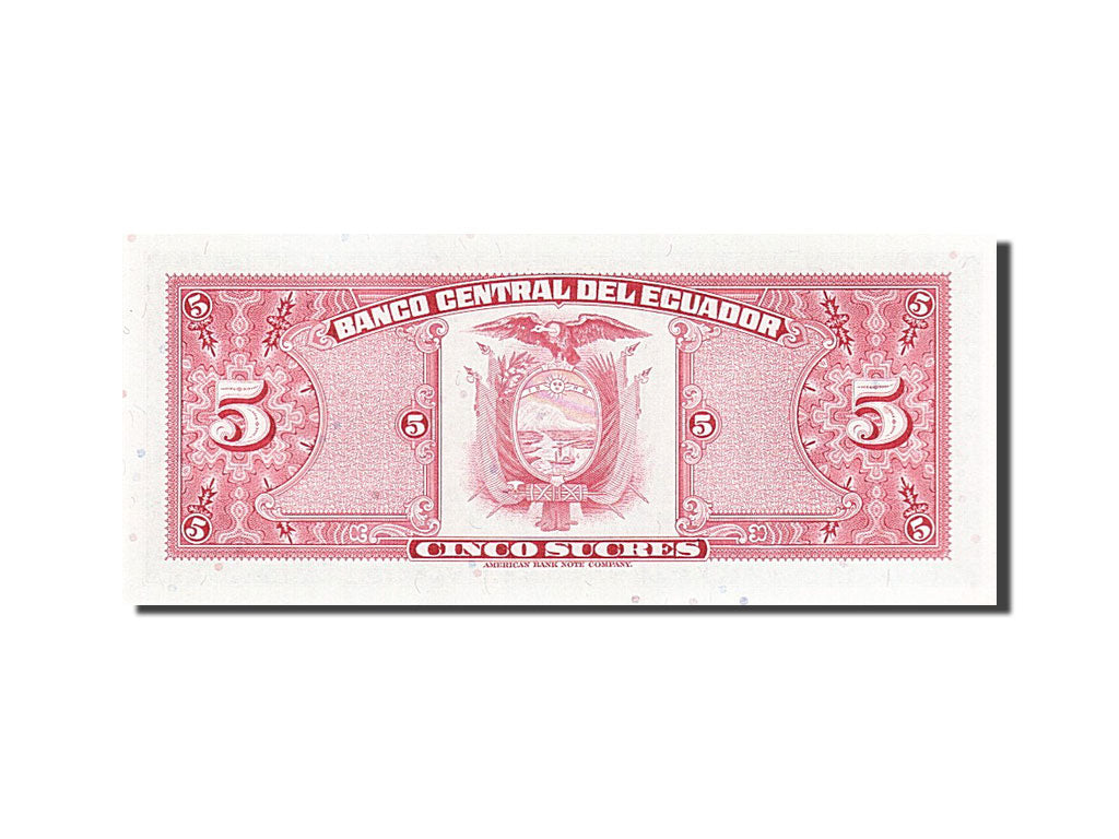 Billete, 5 Sucres, 1982, Ecuador, 1982-08-20, UNC