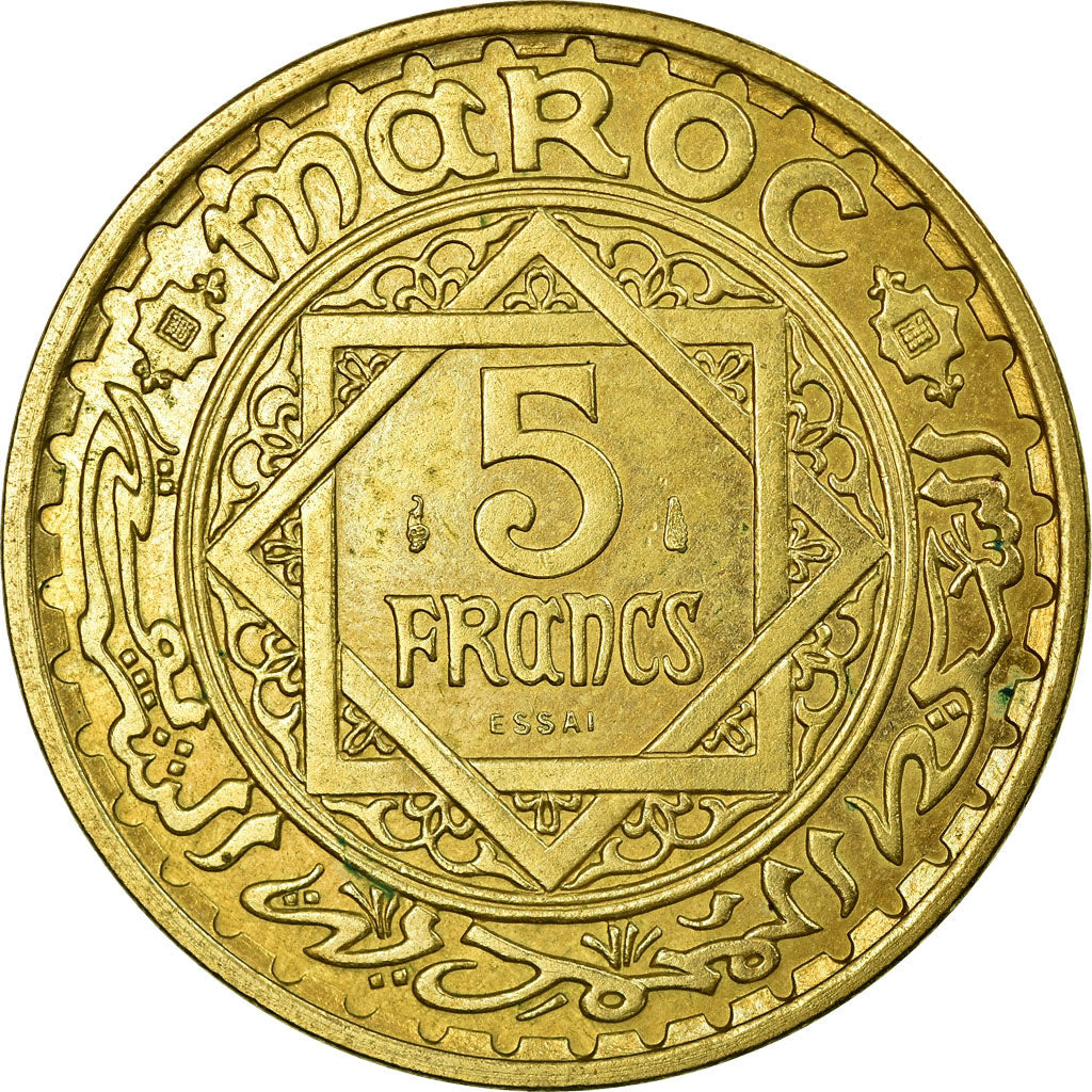 Morocco, 5 Francs, 1946, Paris, Aluminum-Bronze, MS(60-62), Lecompte:242