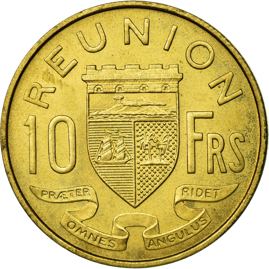 Réunion, 10 Francs, 1955, Aluminum-Bronze, MS(65-70), Lecompte:77