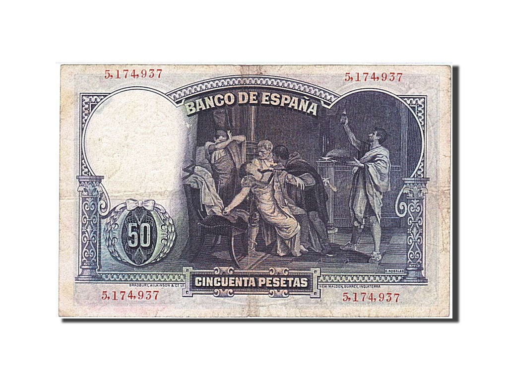 Geldschein, Spanien, 50 Pesetas, 1931, 1931-04-25, S+