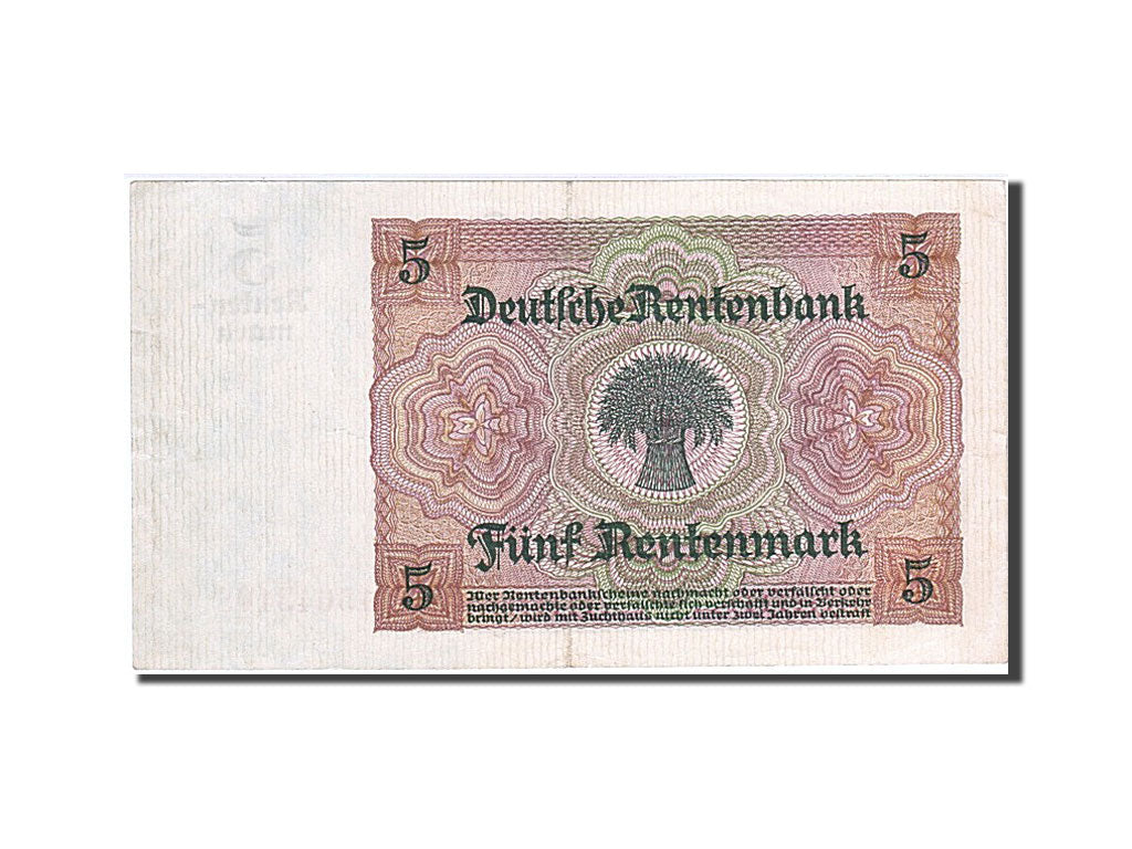 Banconote, Germania, 5 Rentenmark, 1926, 1926-01-25, SPL