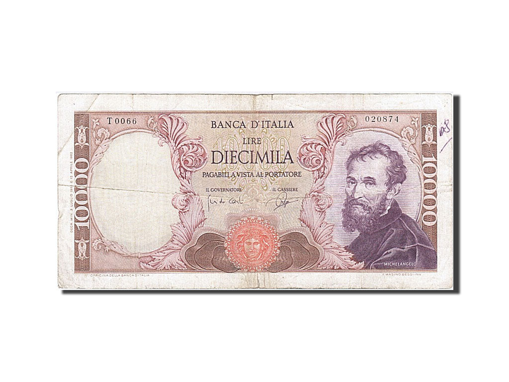 Billet, Italie, 10,000 Lire, 1962, 1962-07-03, TB